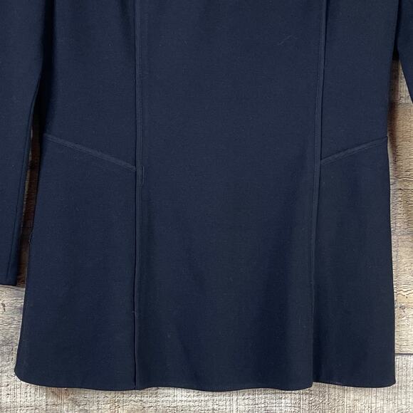 3.1 Phillip Lim Black Ponte Knit Peplum Long Sleeve Top Size 8 - Picture 4 of 10